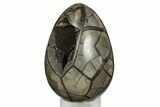 7.4" Septarian "Dragon Egg" Geode - Black Crystals - #202550-2